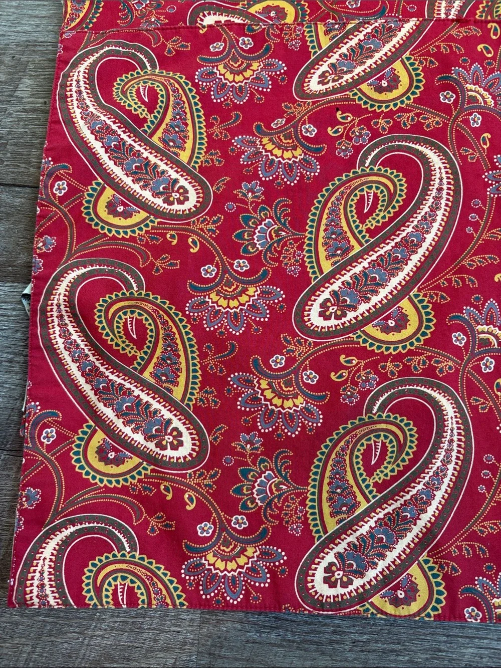 Pottery Barn Mira Anibel Red Paisley 8 Placemats & 4 Napkins Cotton